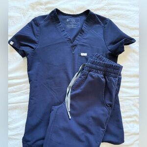 Navy Blue Scrub Set